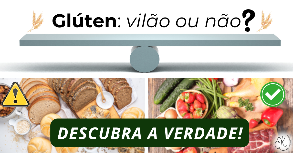 Balança com pães de um lado e vegetais de outro com a frase “Descubra a verdade”
